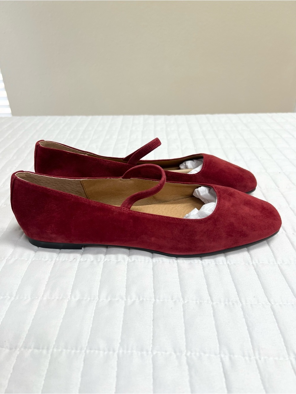 Madewell The Greta Ballet Flat in Ruby Port Red Size 10 - Picture 5 of 11